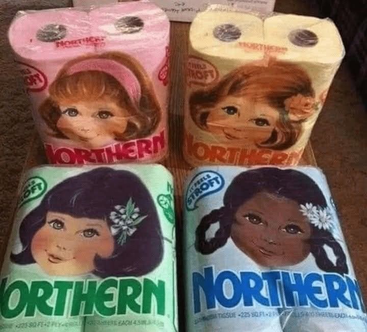 landofthe80s's tweet photo. Remember when toilet paper was colorful? https://t.co/IpDiQbhRIW