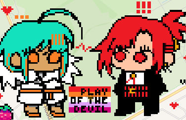 ajfriss's tweet photo. Both my friend and I's wplace Of The Devil drawings are done! I shipped Serra out to the same oil rig so she's not lonely, and someone else? put a pride flag on my friend's. https://t.co/DH4Kt7xKS1
