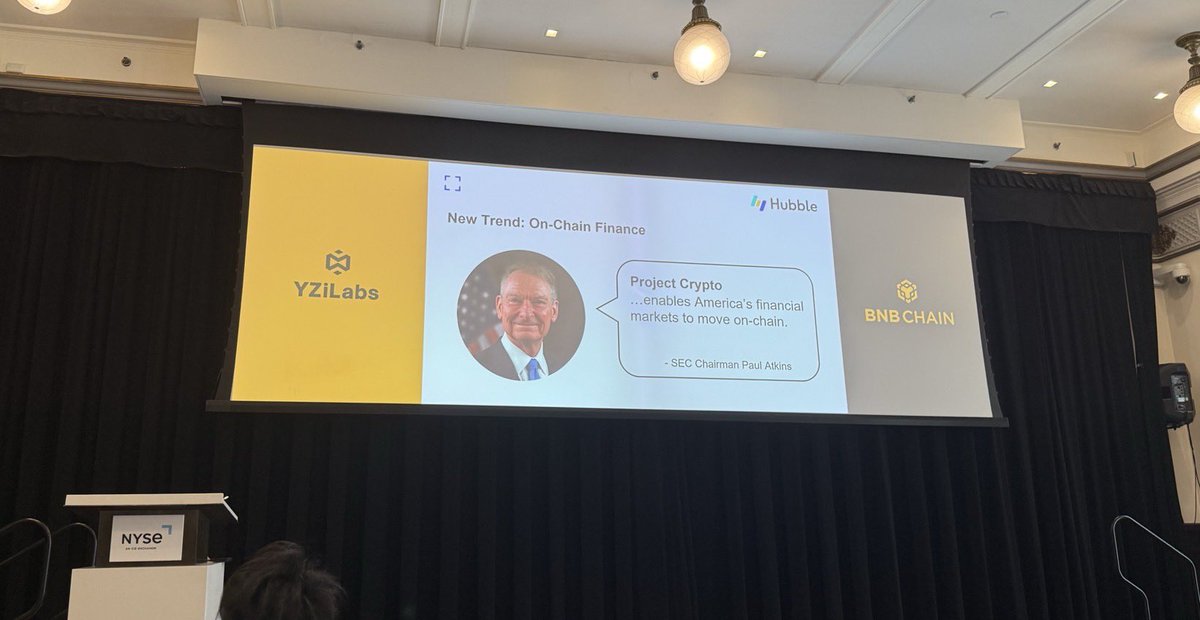 0xLeon @ KaBoom (@leoninweb3) on Twitter photo 刚好8.15我将要在纽约股票交易所(NYSE)参加YZi Labs的Demo day,第一页ppt就引用了Paul的话: “让我们推动美国金融市场上链”,这也是为什么Hubble AI <a href="/MeetHubble/">Hubble AI 🦉✨🔭</a> 在这轮美国政府主导推动的“金融上链”大潮刚刚开始的时候,决心打造AI驱动的链上彭博(Bloomberg)。 刚好8.15我将要在纽约股票交易所(NYSE)参加YZi Labs的Demo day,第一页ppt就引用了Paul的话: “让我们推动美国金融市场上链”,这也是为什么Hubble AI <a href="/MeetHubble/">Hubble AI 🦉✨🔭</a> 在这轮美国政府主导推动的“金融上链”大潮刚刚开始的时候,决心打造AI驱动的链上彭博(Bloomberg)。