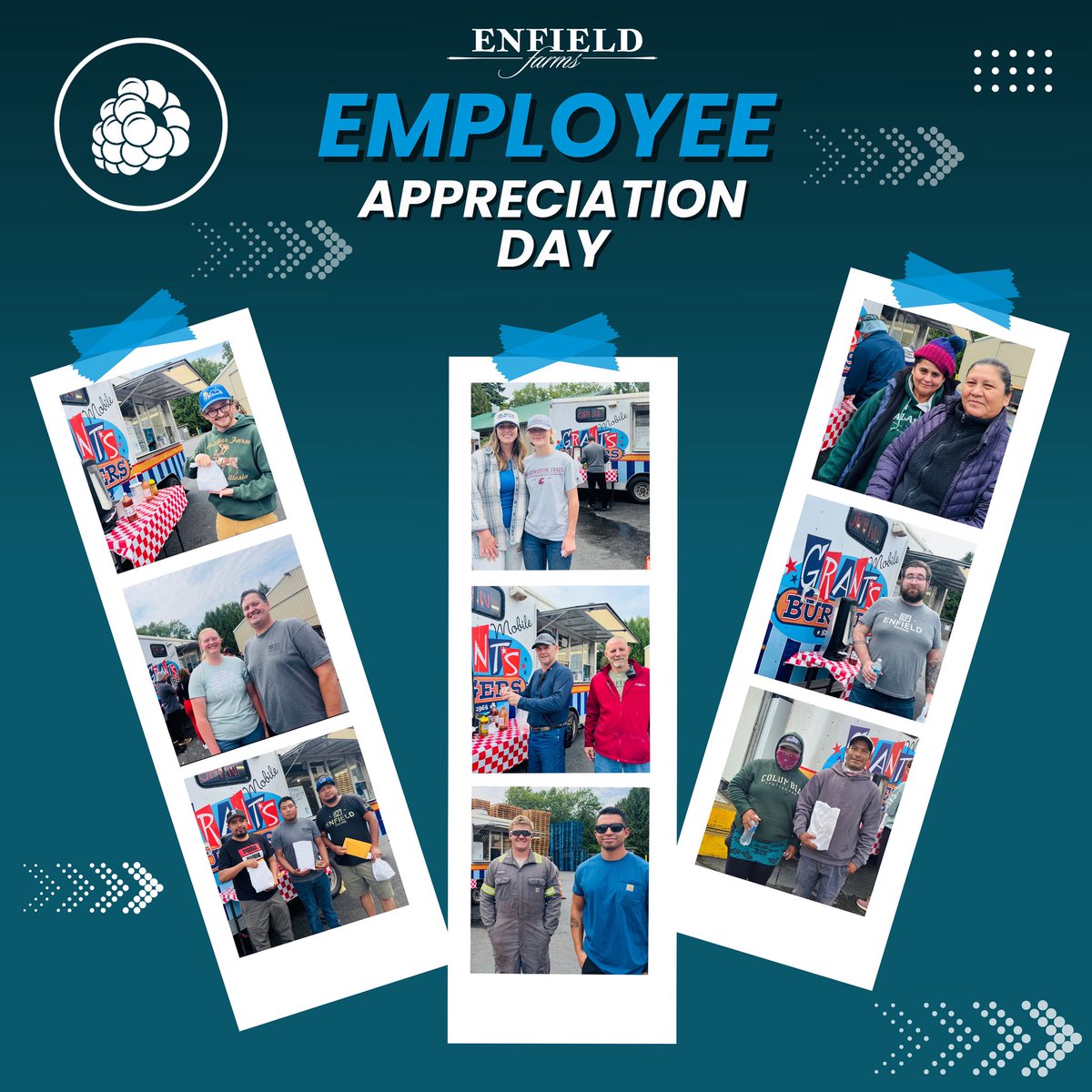EnfieldFarms's tweet photo. 🍔💙 We really APPRECIATE our team! #EmployeeAppreciation #TreatDay #Harvest2025 #WeAreEnfieldFarms #GROWwithus #JoinOurTeam #Raspberry #Blueberry #Farm #Team #Gratitude https://t.co/ApzEagSImP