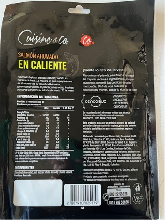 MINSAL informa Alerta Alimentaria por Listeria en Salmón Ahumado en caliente marca Cuisine &amp; Co.

El Ministerio de Salud, con el objetivo de resguardar la salud de la población, informa de una Alerta Alimentaria por Listeria en salmón ahumado en caliente marca Cuisine &amp; Co