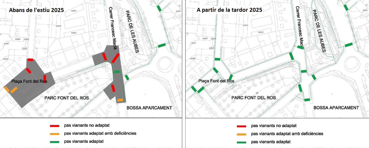 A part de reformar la plaça, que li convenia, les obres de la Font del Ros permeten renovar conduccions d'aigua, ampliar voreres i sobretot adaptar els passos de vianants del barri.

Millores d'accessibilitat que l'<a href="/AjuntamentBerga/">Ajuntament de Berga</a> ha de continuar fent als carrers de #Berga