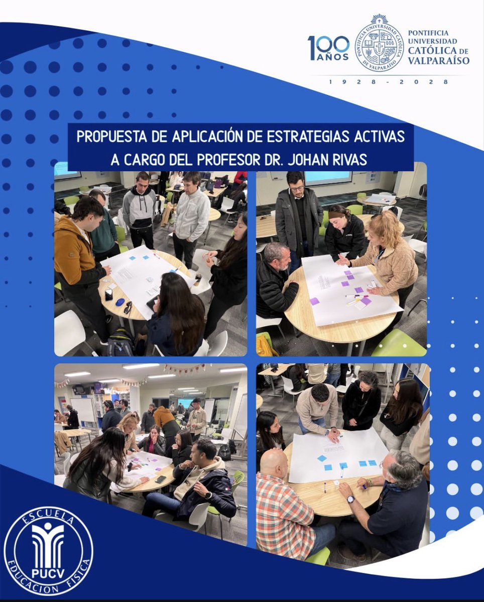 JohanMatiasR's tweet photo. Propuesta de aplicación de estrategias activas en la carrera de Educación Física de la @pucv_cl 🇨🇱 https://t.co/m3X9jijUQw