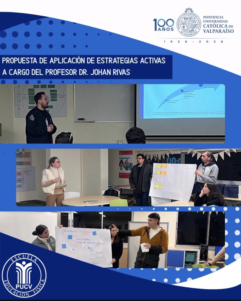 JohanMatiasR's tweet photo. Propuesta de aplicación de estrategias activas en la carrera de Educación Física de la @pucv_cl 🇨🇱 https://t.co/m3X9jijUQw