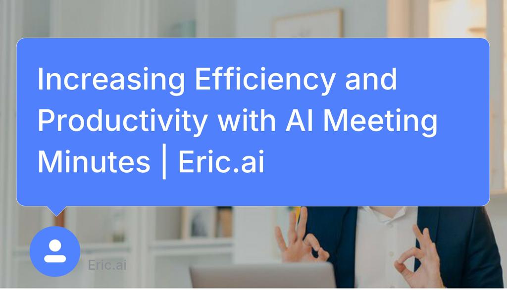 ericdotai's tweet photo. Transform your meetings with AI-powered minutes! Learn how AI can help you focus on what really matters.

Read more 👉 https://t.co/HZynqLXoE0

#SmartMeetings #AiMeetingMinutes #IncreaseProductivity https://t.co/1BOUeF4p7h