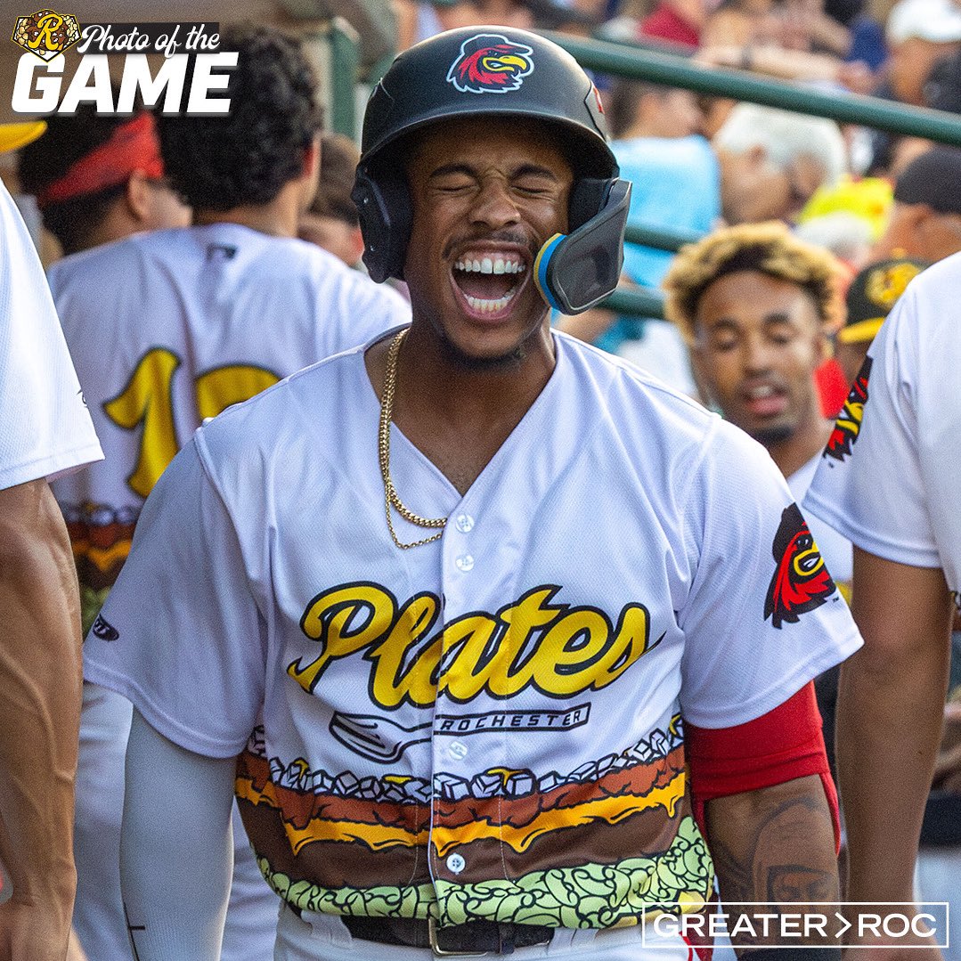 RocRedWings's tweet photo. “LET’S GOOOOOO” - probably Christian Franklin  

@GreaterROC | #PhotoOfTheGame https://t.co/Y5h8DwU4nE