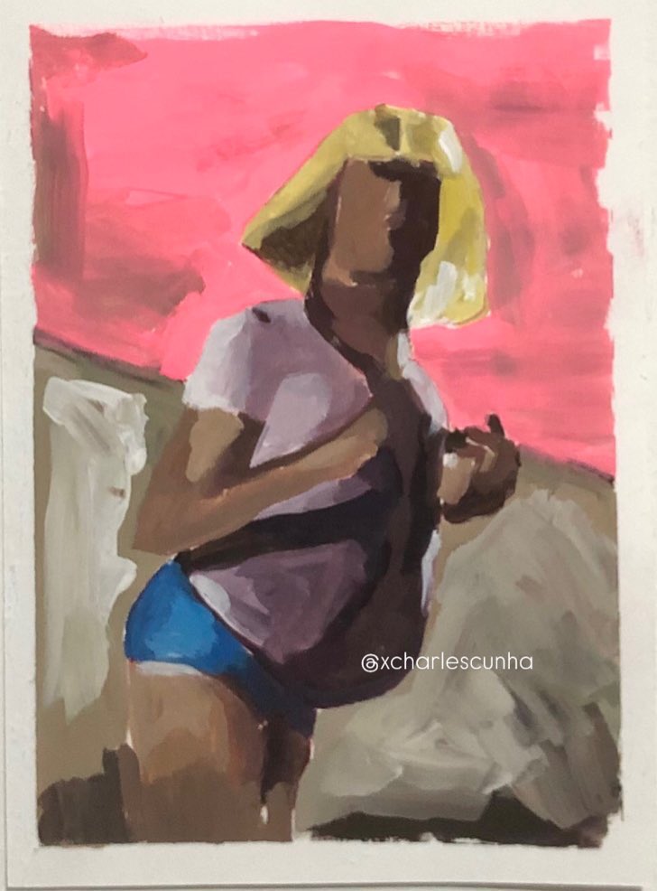 xcharlescunha's tweet photo. Pastor flagrado investigando de peruca e calcinha. Mais um estudo rápido de acrílica sobre papel 👨‍🎨 https://t.co/lmiu7kYy1U