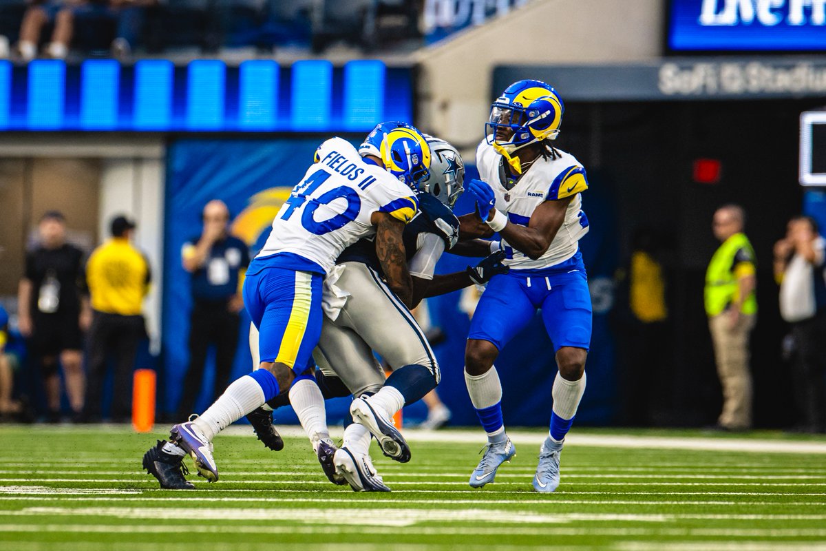 Los Angeles Rams PR (@thelaramspr) on Twitter photo ILB Tony Fields II and S <a href="/NateValcarcel/">Nate Valcarcel</a> are tied for third overall in total tackles with nine each during the preseason.
#Rams | #RamsHouse ILB Tony Fields II and S <a href="/NateValcarcel/">Nate Valcarcel</a> are tied for third overall in total tackles with nine each during the preseason.
#Rams | #RamsHouse