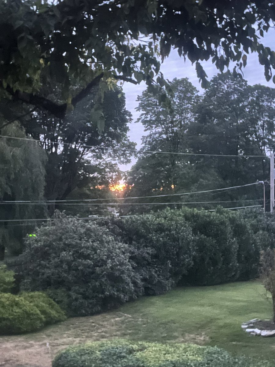 Karen J Rosenfeld (@kjsinsane) on Twitter photo Looks like it was a beautiful sunset. But I have too many trees to see all of it. But I caught just enough of a glimpse to make me smile. <a href="/DrewForecast/">Meteorologist Drew Anderson</a> Looks like it was a beautiful sunset. But I have too many trees to see all of it. But I caught just enough of a glimpse to make me smile. <a href="/DrewForecast/">Meteorologist Drew Anderson</a>