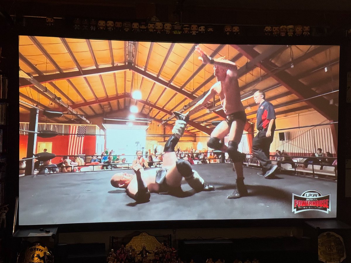 Watching the YouTube premiere of the latest Indiana Powerhouse Wrestling show edited by me. Still blows my mind that I get to do this. We have a great group of talent that makes it fun to do all aspects of my job. Ring announcing. Play-By-Play. Editing the shows.