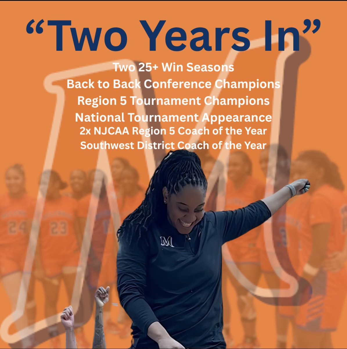 Shoutout to all the former players who deserve all the credit!! We are excited for year 3 and looking forward to the future!! #LeaveALegacy #McLennanWomensBasketball #BrickByBrick #WhyNotMcLennan🔷🔶🔷🔶