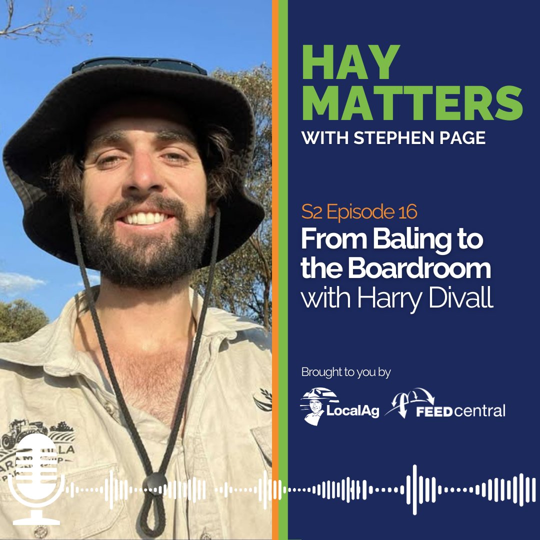 In the latest episode of Hay Matters, brought to you by LocalAg and Feed Central, hay grower and newly appointed AFIA board member, Harry Divall joins Steve Page live from the 2025 AFIA Conference on the Gold Coast. Harry shares about his pathway into the fodder industry, what