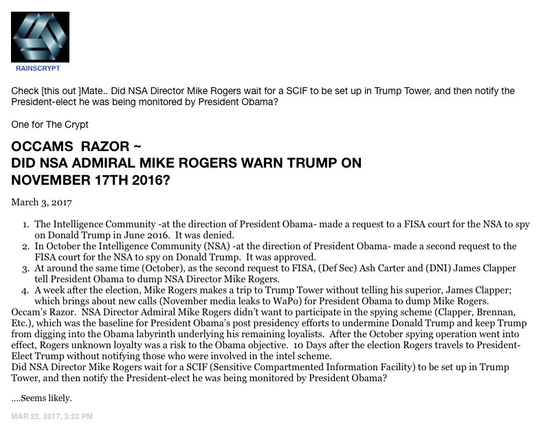 rainscrypt's tweet photo. Funny how Q influencers are trying to turn the
latest declas revelations into Q proof evidence.
https://t.co/O1T37F4ays
..and there was also this,
Q proof?
But Q posted the Durham/Rogers revelation.. three weeks after I had already posted it, Jun 17, 2019..
ouch
#DiffiCultTruths https://t.co/q1I6r2nPrb