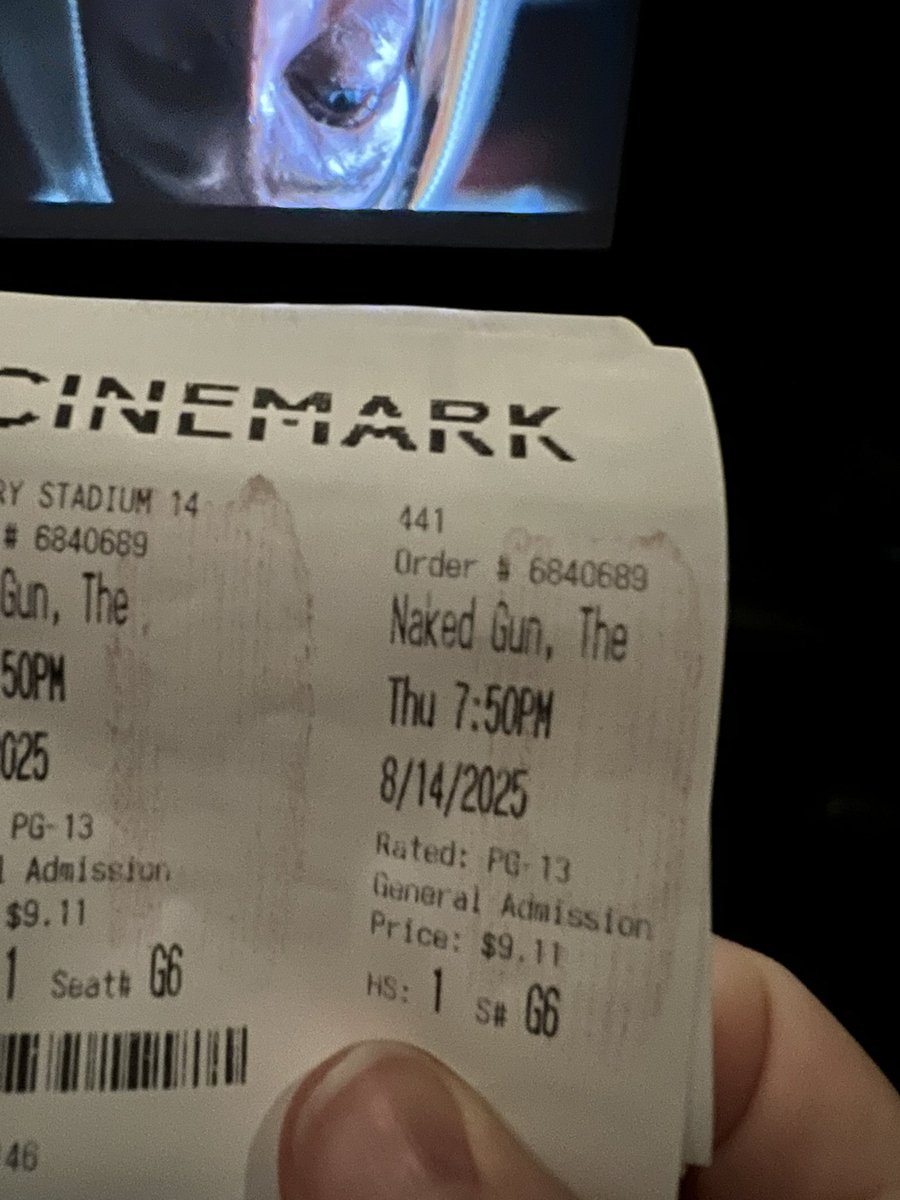 Never Seen It w/Betsy & Trent 🎙️ (@neverseenit_pod) on Twitter photo Now seated for <a href="/NakedGunMovie/">Naked Gun Movie</a>. No episode for this one, folks. This one’s just for us 😉. Now seated for <a href="/NakedGunMovie/">Naked Gun Movie</a>. No episode for this one, folks. This one’s just for us 😉.