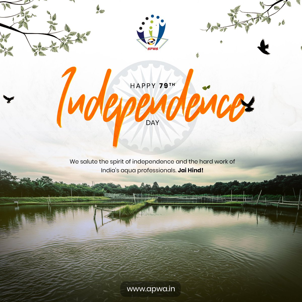 APWA_IN's tweet photo. 🇮🇳 Honouring 79 Years of Freedom — Saluting India’s Aqua Warriors Who Feed the Nation 🌊🐟
From independence to innovation, our journey continues with the dedication of countless aquaculture professionals who nurture our waters and strengthen our nation’s growth. Jai Hind! https://t.co/qz59aYhdak
