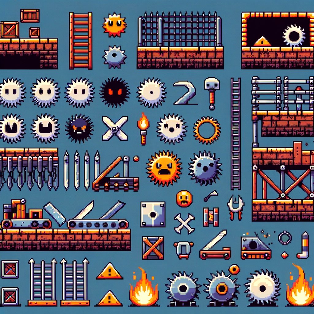 itchson's tweet photo. 2D PIXEL AI GENERATED ASSET PACKS FOR INSPIRATION ๐ฎ Level Up Your Game with These Free Pixel Traps & Obstacles! ๐ฎโจ #2DAssets #GameDev #PixelArt #IndieGame https://t.co/yv9v6IPSTN