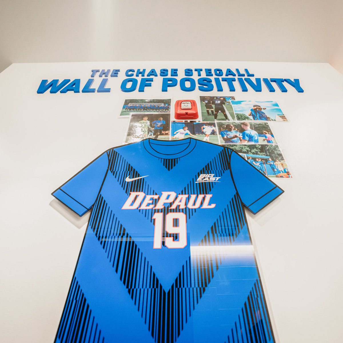 DePaulMSOC's tweet image. A legacy that lives on 💙

The Chase Stegall Wall of Positivity in our locker room provides a daily reminder of his light, laughter and spirit that continues to inspire us all.