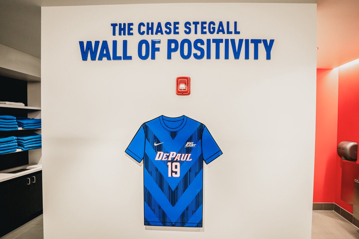 DePaulMSOC's tweet image. A legacy that lives on 💙

The Chase Stegall Wall of Positivity in our locker room provides a daily reminder of his light, laughter and spirit that continues to inspire us all.
