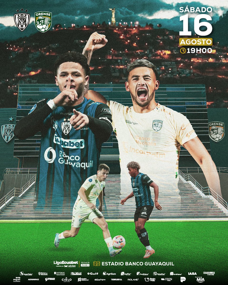 Orense Sporting Club (@orense_sc) on Twitter photo ¡Estamos listos para un nuevo desafío! 🫵⚽️🔜
🆚 el primo <a href="/IDV_EC/">Independiente del Valle</a>
📆 Sábado 16 de agosto
⏰ 19h00
🏟️ Estadio Banco Guayaquil
#PonteOrense #ElEquipoDeLaProvincia #Orense #LigaEcuabetConectadaPorXtrim ¡Estamos listos para un nuevo desafío! 🫵⚽️🔜
🆚 el primo <a href="/IDV_EC/">Independiente del Valle</a>
📆 Sábado 16 de agosto
⏰ 19h00
🏟️ Estadio Banco Guayaquil
#PonteOrense #ElEquipoDeLaProvincia #Orense #LigaEcuabetConectadaPorXtrim