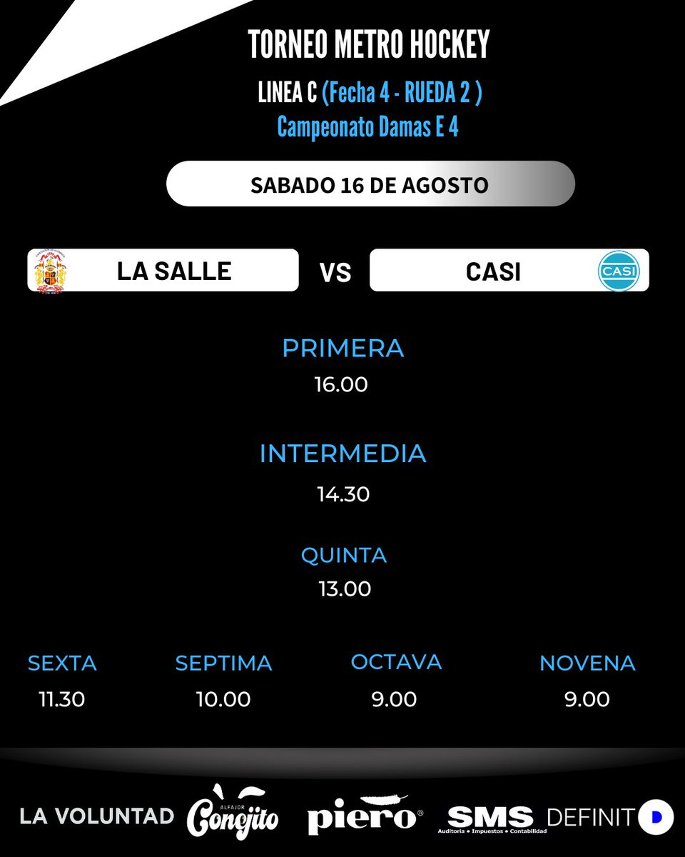 CASI_OK's tweet photo. 🏑 Los equipos del #Club jugarán la 4ª fecha de la #segunda rueda del torneo de @hockeybuenosaires (Líneas A, B, C y D). #VamosCASI https://t.co/vOQzehSWMD