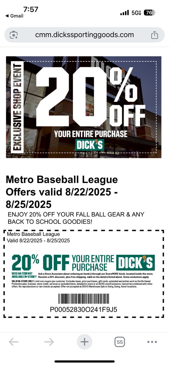 Dick's Sporting Goods shop event will be August 22-25. Save 20% on gear for fall sports and back-to-school.

Happy Shopping Trojans!