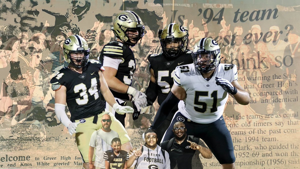 GreerNewsSports's tweet photo. In 1994, Greer’s Knox White and Marko Jones helped lead a Jacket defense that allowed just 53 points all season. 🐝🏈

That team won the state championship, going 15-0.

31 years later, their sons — Sammy White and Aiden Jones — hope to do the same:

➡️ https://t.co/C1ICdEfaUF https://t.co/1TlbZBDK8j