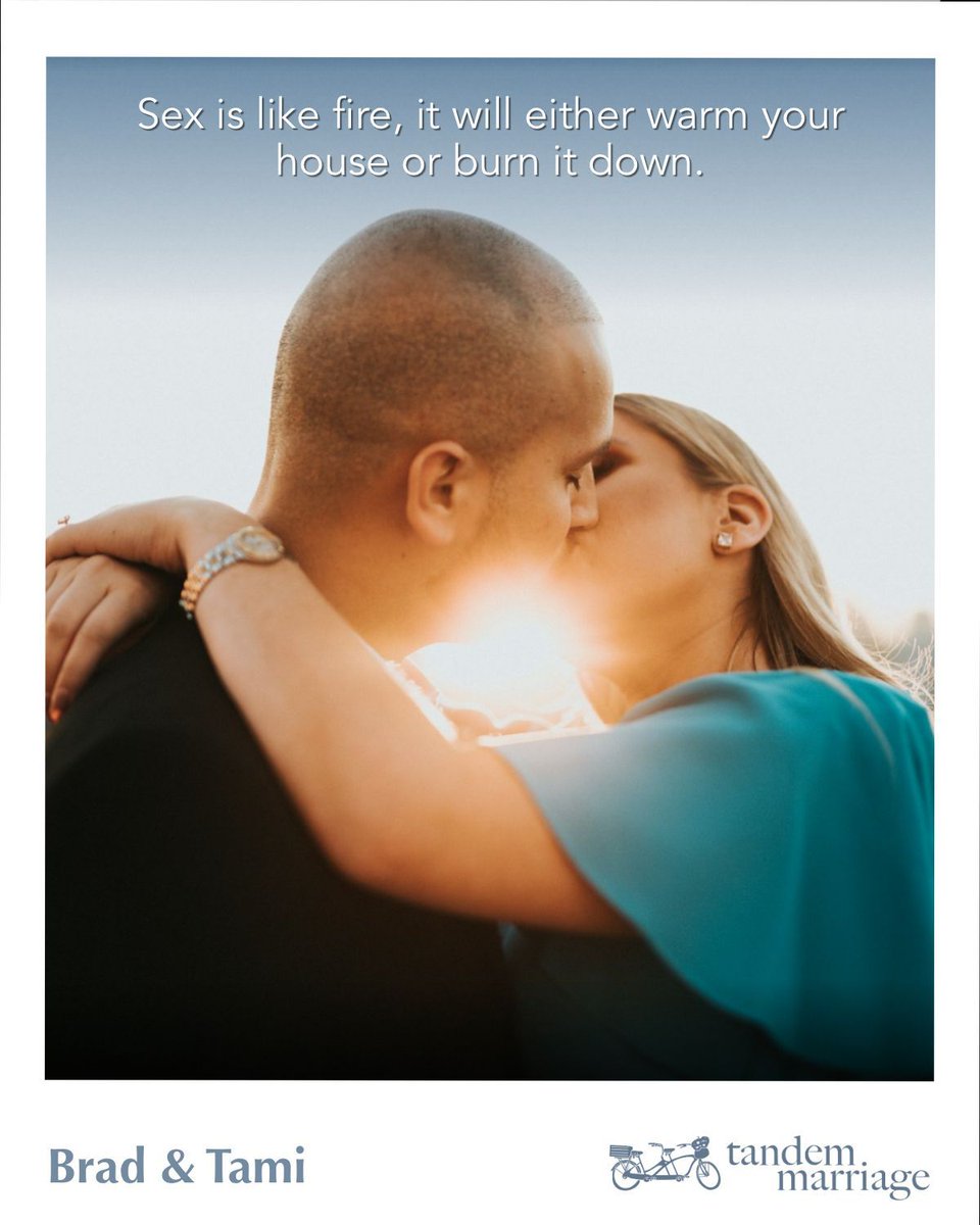 TandemMarriage's tweet image. Sex is like fire, it will either warm your house or burn it down.

Sex has a MUCH greater impact on you AND your marriage than you think. 
 
TandemMarriage.com/sex
 
#guygetsgirl #inspirebyexample #TandemMarriage #MarriageGoals #wives #husbands #twoarebetterthanone #sexisfire