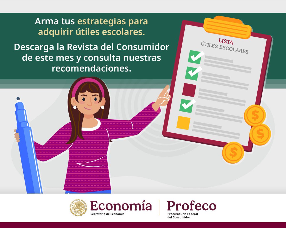 Iván Escalante (@ivan_escalante) on Twitter photo 🎒 Comparar precios y revisar la calidad de los materiales con que están hechos los útiles escolares y uniformes son estrategias para sacarle el mayor provecho a su presupuesto en este regreso a clases.
Consulten las recomendaciones que nuestra <a href="/RdelConsumidor/">Revista del Consumidor</a> enlistó en la 🎒 Comparar precios y revisar la calidad de los materiales con que están hechos los útiles escolares y uniformes son estrategias para sacarle el mayor provecho a su presupuesto en este regreso a clases.
Consulten las recomendaciones que nuestra <a href="/RdelConsumidor/">Revista del Consumidor</a> enlistó en la