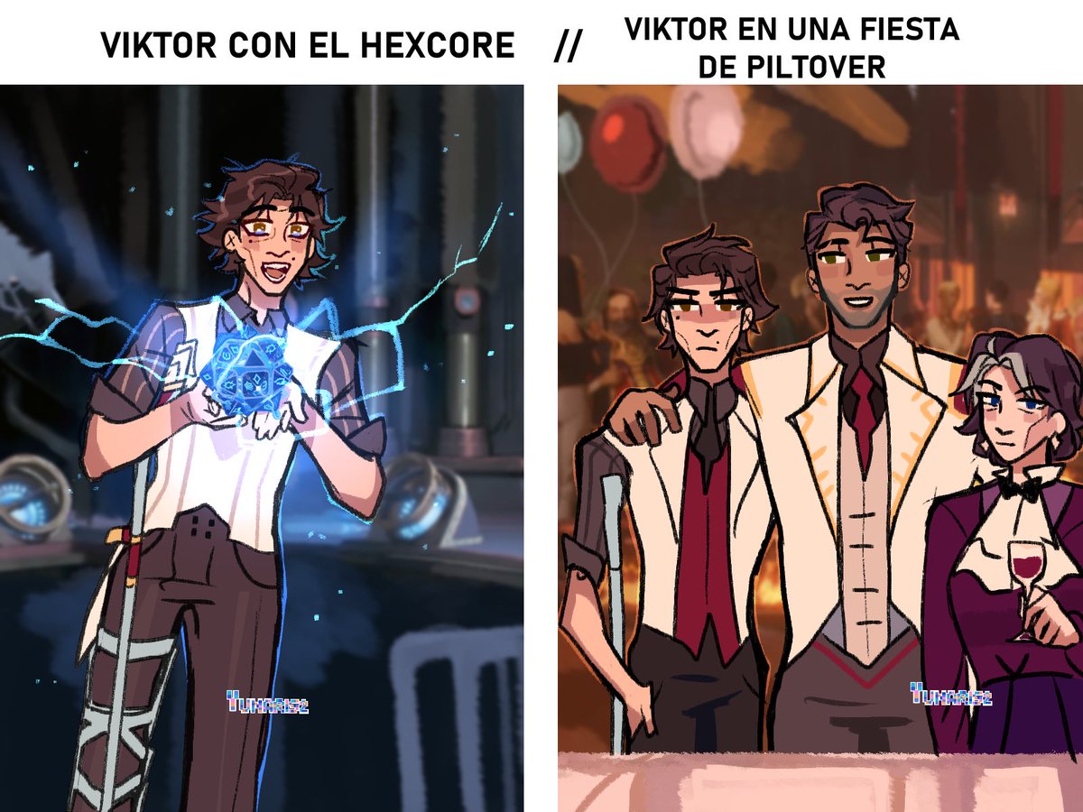 Day4: Viktor with the Hexcore // Viktor at a Piltover party
#latinojayvikweek
