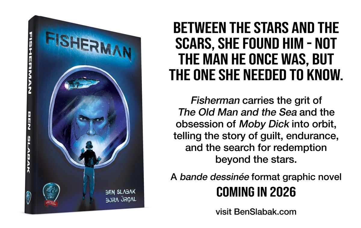 From a spark in 2017, picking it up on and off over the years, to its final polish in recent months, my graphic novel Fisherman is now ready to go into production. Excited to be collaborating with the very talented Bora Örçal, who will be illustrating the story, coming in 2026.