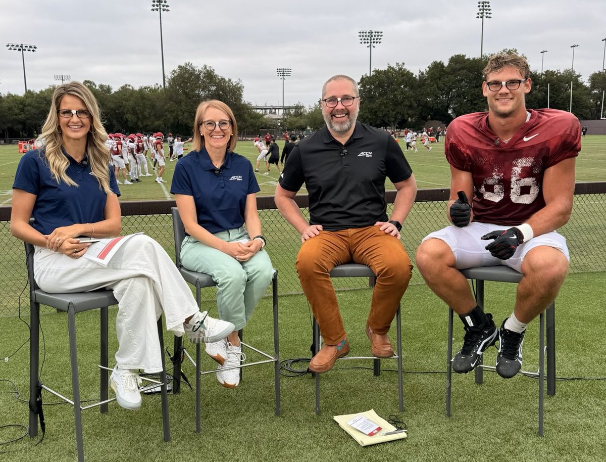 The great Sam Roush made us honorary members of Nerd Nation and I used the opportunity to make the ACC Network’s first Steve Urkel/Stefan Urquelle reference. Fun day at Stanford!