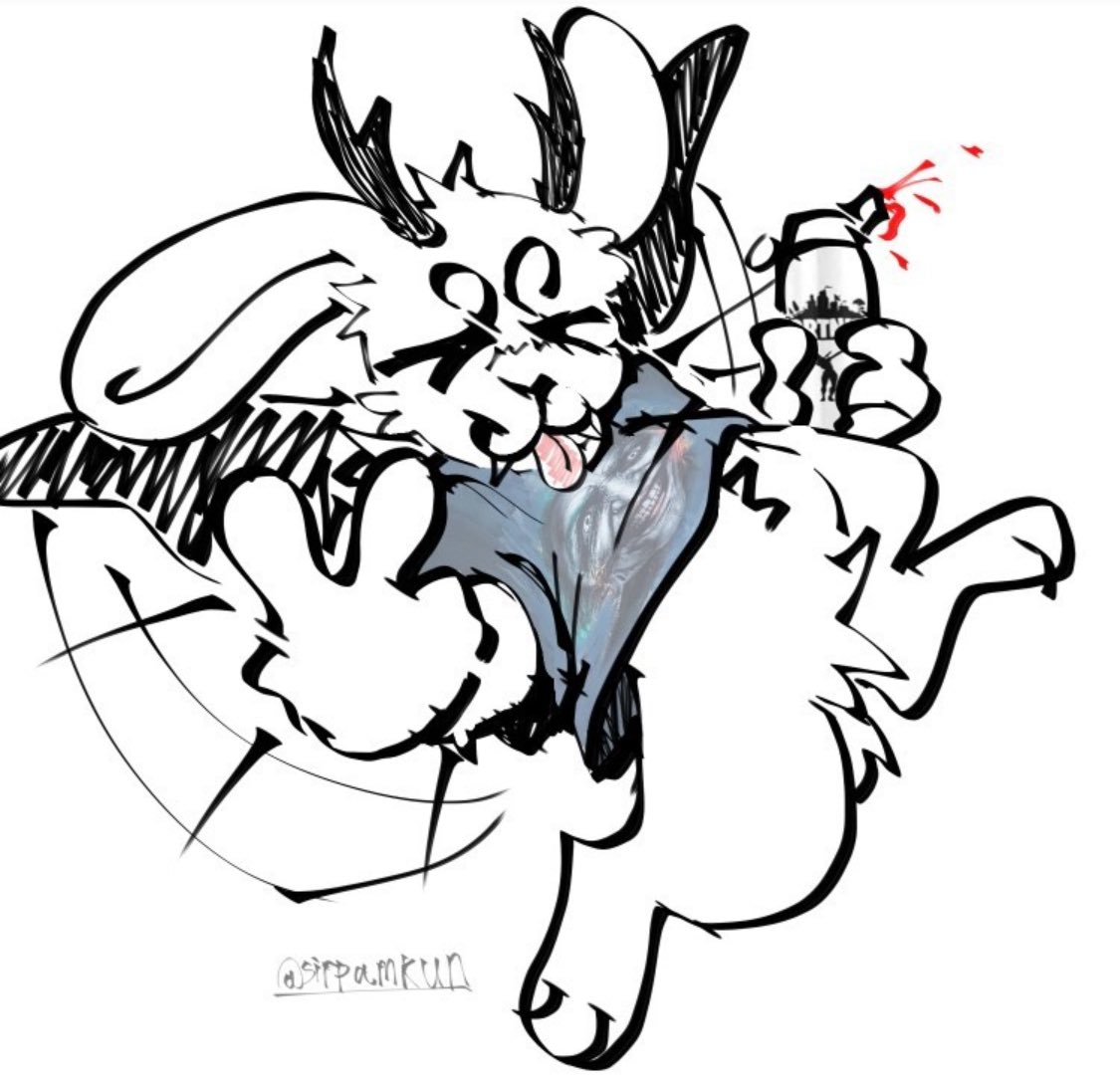 Again hello this is my sona his name is lucapus he is a white jackalope mixed with a stag beetle his name comes from lucanus (genus of beetle) and lepus (genus of hare) i designed him myself he is my beautiful baby he eats rotten wood and mushrooms ill post all art i have of him