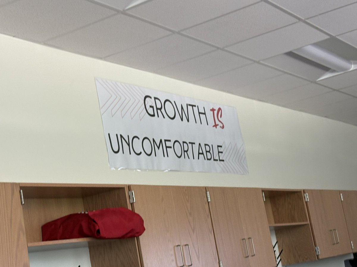 Saw this in a teacher’s room today… and whew, it’s the truth. 💯 Growth IS uncomfortable — but so is staying the same. #KMSWisdom #KeepPushing #KMSCougarPride