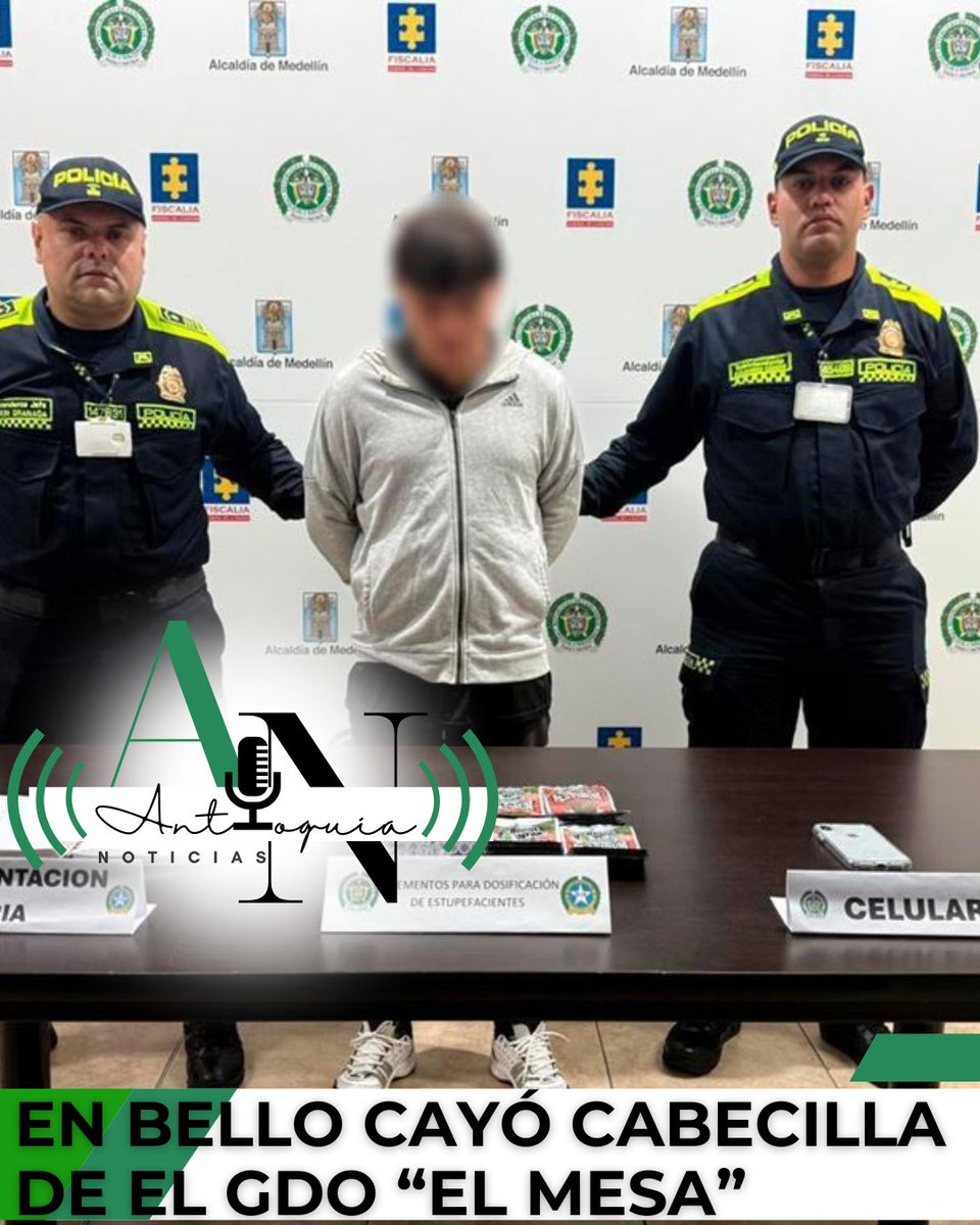 Una operación adelantada por unidades de la DIJIN – GREDO, llevada a cabo en el barrio Navarra de Bello, permitió la captura por orden judicial de Cristian Camilo Sierra, alias “Gordo Sierra”, señalado como coordinador de sicarios del Grupo Delincuencial Organizado “El Mesa”.