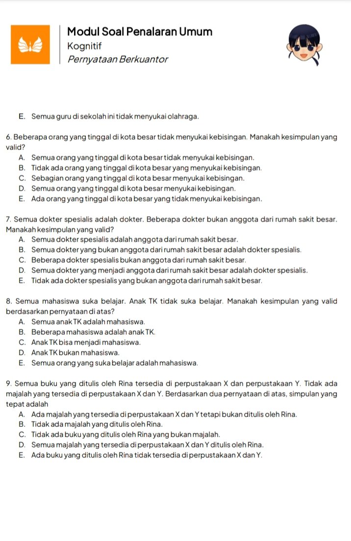 Arawww study 🪽 (@stdwara) on Twitter photo LATSOL PU 🍒
Pernyataan Berkuantor
cr: <a href="/simakaraid/">#BelajarLebihBermakna</a>
Yukkk sarapan LATSOL PU ini 😋😋 LATSOL PU 🍒
Pernyataan Berkuantor
cr: <a href="/simakaraid/">#BelajarLebihBermakna</a>
Yukkk sarapan LATSOL PU ini 😋😋