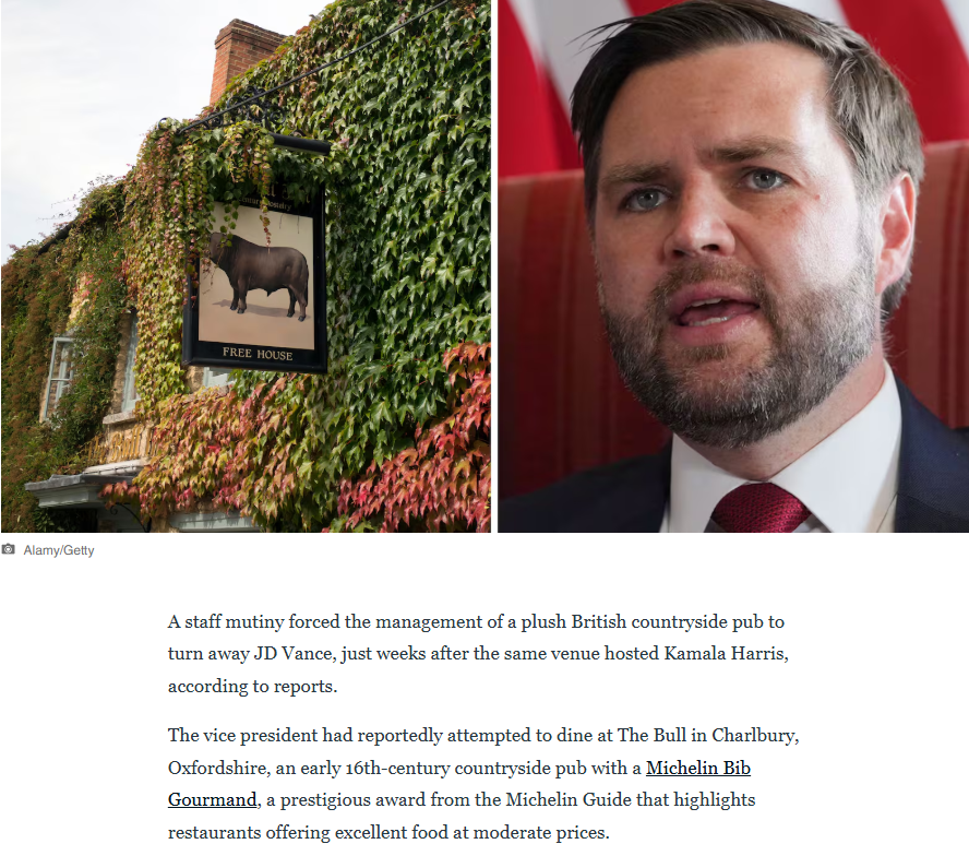 When Britons have more b*lls than their government. Wouldn't want #American <a href="/JDVance/">JD Vance</a> in our neighbourhood either. Complicit in the #Palestine #Genocide Well done #Charlbury #Oxfordshire #SpeakTruthToPower