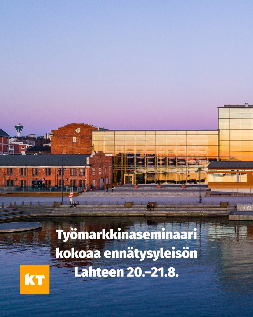 💡#Talous, uudet palkkausjärjestelmät, #työvoimapula ja kirsikkana kakun päällä kunta- ja hyvinvointialan työmarkkinajohtajien paneeli!

#Työmarkkinaseminaari kokoaa 20.–21.8. ennätysyleisön Lahteen keskustelemaan kunta- ja hyvinvointialan tulevaisuudesta.

🤝Järjestämme
