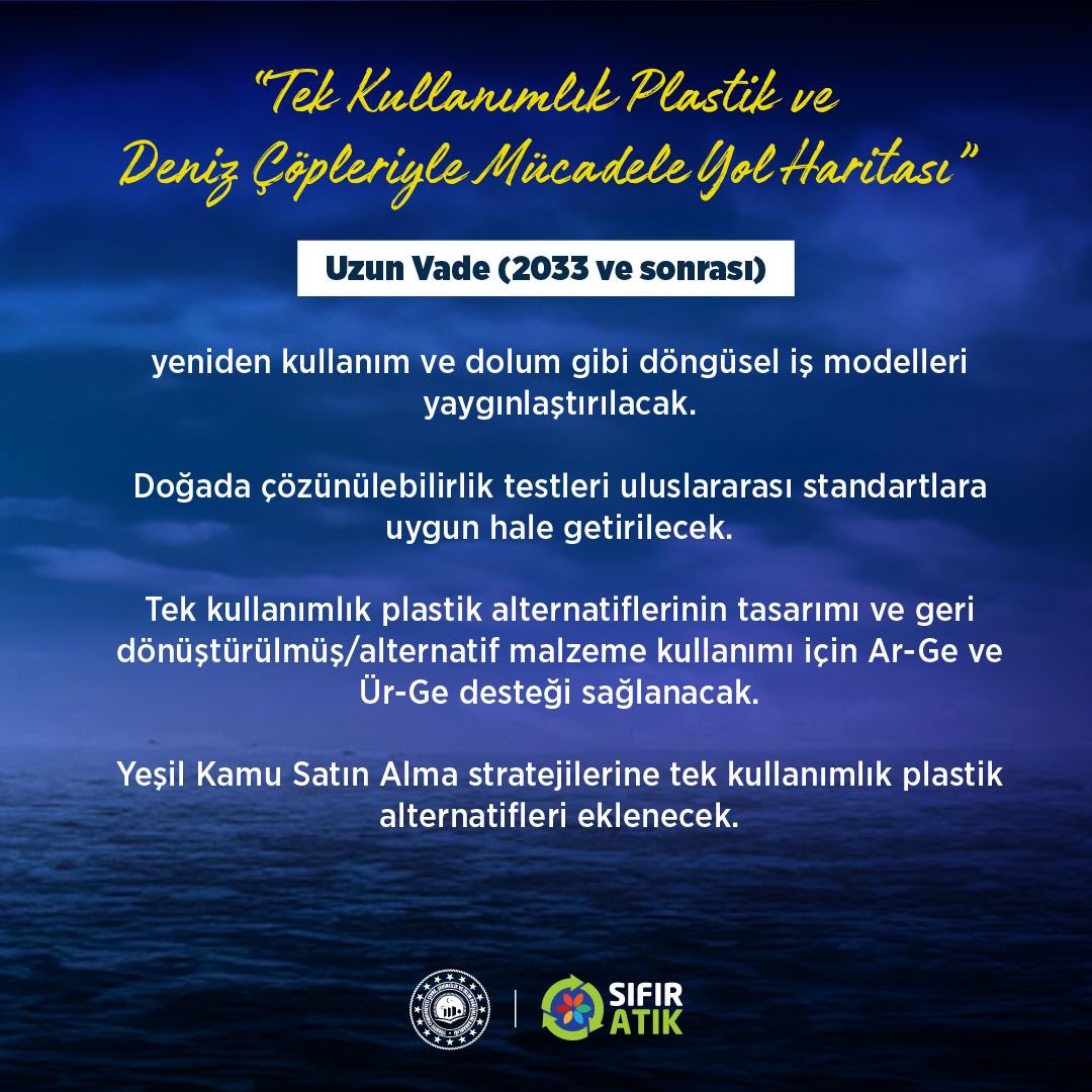 Sıfır Atık vizyonumuzla tarihi bir adımı daha atıyoruz. ♻️

Tek kullanımlık plastiklerde kısıtlamaya gidiyor,  🥤

Denizlere ve ekosisteme sahip çıkıyoruz. 💦

Sektörü döngüsel ekonomiye yönlendirip ‘tek’ değil sürdürülebilir üretim diyoruz. 🍀

Depozito Sistemi gibi