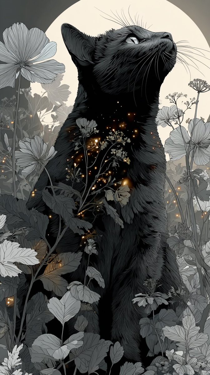 花と黒猫🐈‍⬛