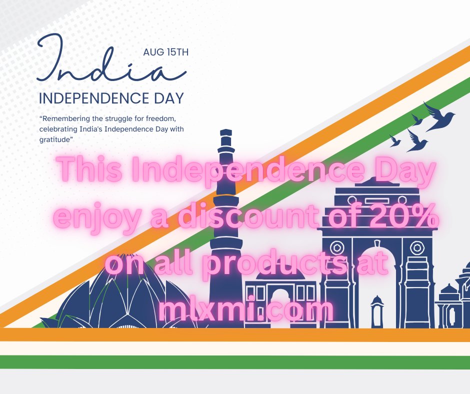 mlxmicom's tweet photo. This Independence Day enjoy a discount of 20% on all products at https://t.co/SYlAoefA4x #mlxmi #IndependenceDay https://t.co/Po4bbKZtPz