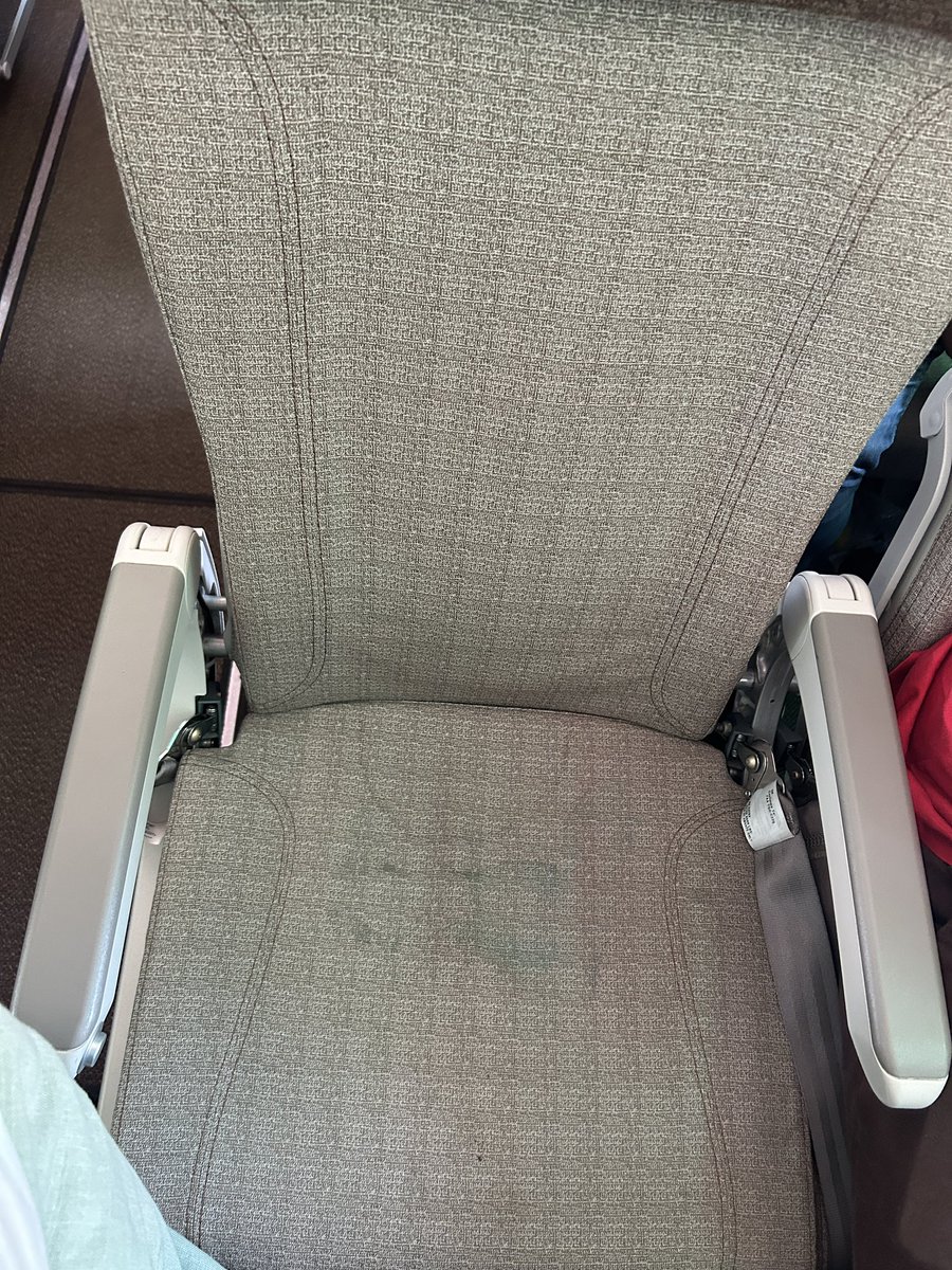 december31manoj's tweet photo. @AirIndiaX  we have just boarded IX2978 VNS to https://t.co/n1Y6Ra8xrT is surprisingly shocking that all the seats were dirty having either Sweat Marks or Food stains.We felt quite uncomfortable coz of the filthy feeling.
It’s not acceptable at all. https://t.co/r7vQ1Mj5CZ