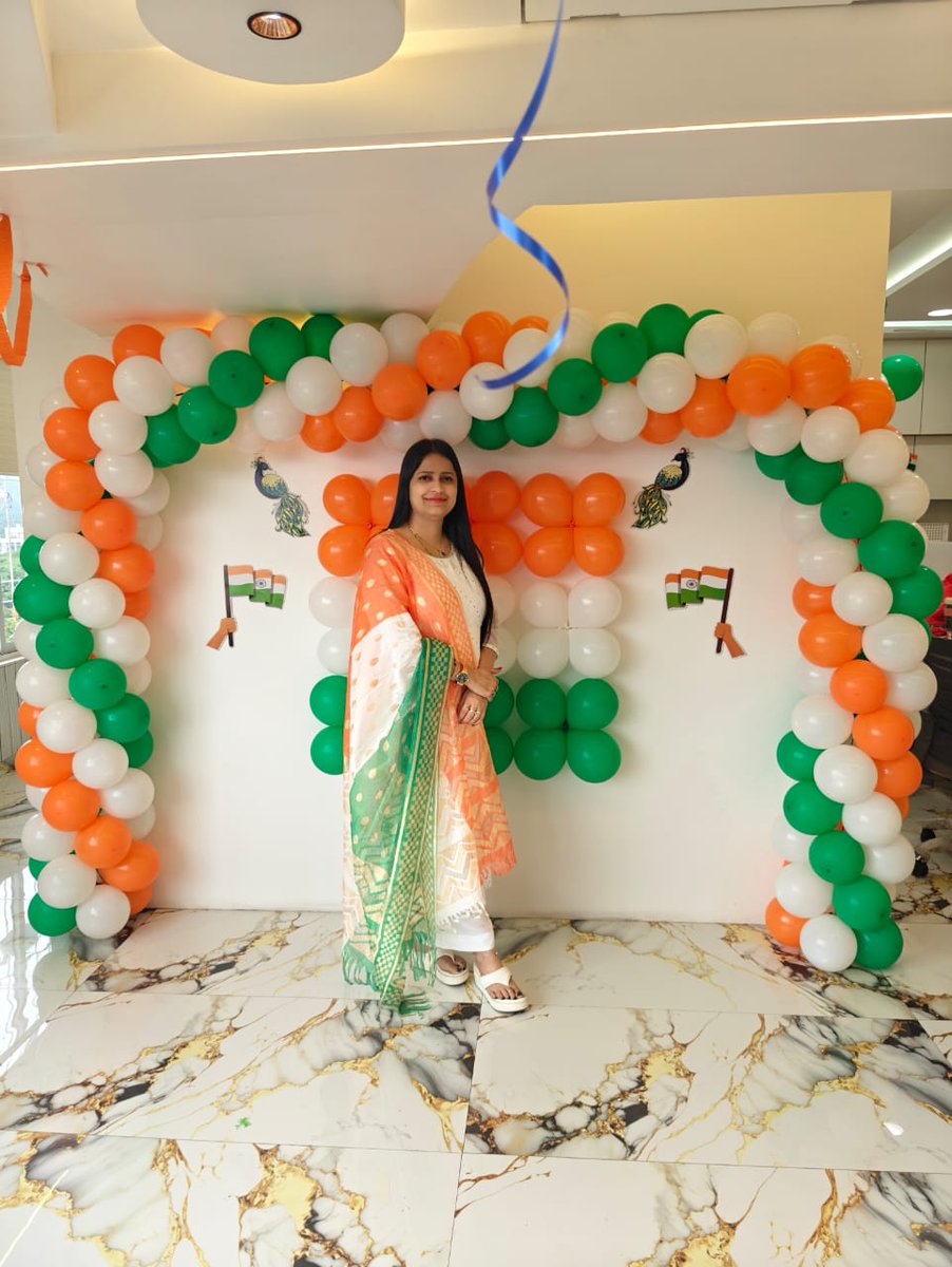 With the tricolour in our hearts and the nation in our spirit — celebrating Independence Day with pride and commitment. 🇮🇳✨ #IndependenceDay #BinduDubey #BJP