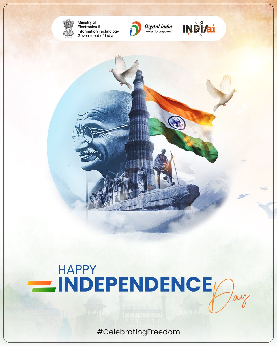 "Extending warm greetings and best wishes to all fellow citizens on the joyous occasion of the 79th Independence Day, on behalf of <a href="/OfficialINDIAai/">IndiaAI</a>  Mission. May the spirit of freedom and unity continue to inspire us all.

#IndependenceDay2025