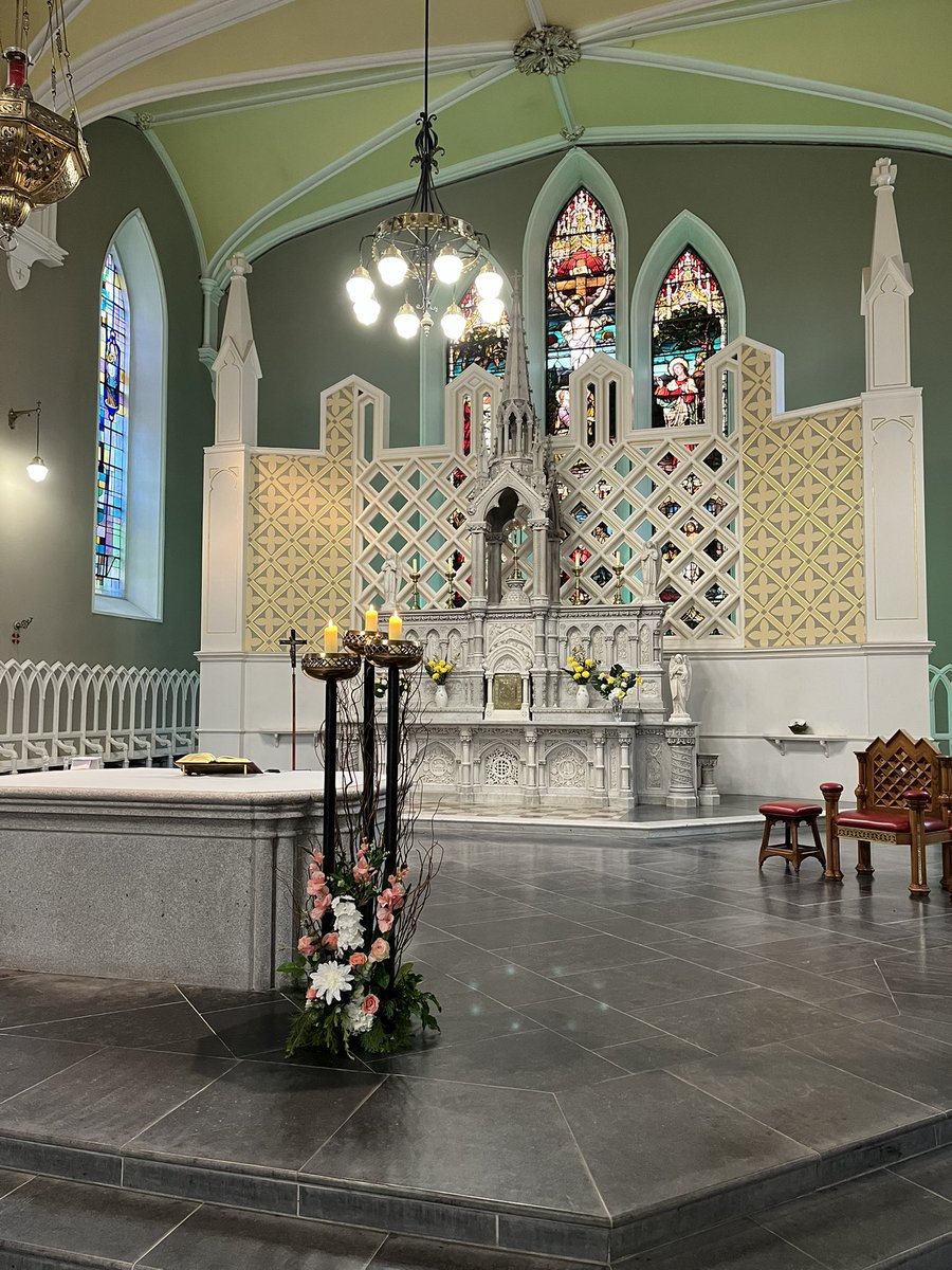 BishopDNulty's tweet photo. The Feast of the Assumption, celebrating Mass shortly in @CarlowCathedral dedicated to the Assumption, we now have a wonderful easy to follow guidebook to our Cathedral in English, Irish, German, French, Italian &amp; Spanish @KANDLEi @CatholicNewsIRL https://t.co/AIDVmmNws2