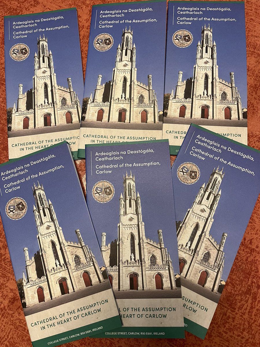 BishopDNulty's tweet photo. The Feast of the Assumption, celebrating Mass shortly in @CarlowCathedral dedicated to the Assumption, we now have a wonderful easy to follow guidebook to our Cathedral in English, Irish, German, French, Italian &amp; Spanish @KANDLEi @CatholicNewsIRL https://t.co/AIDVmmNws2