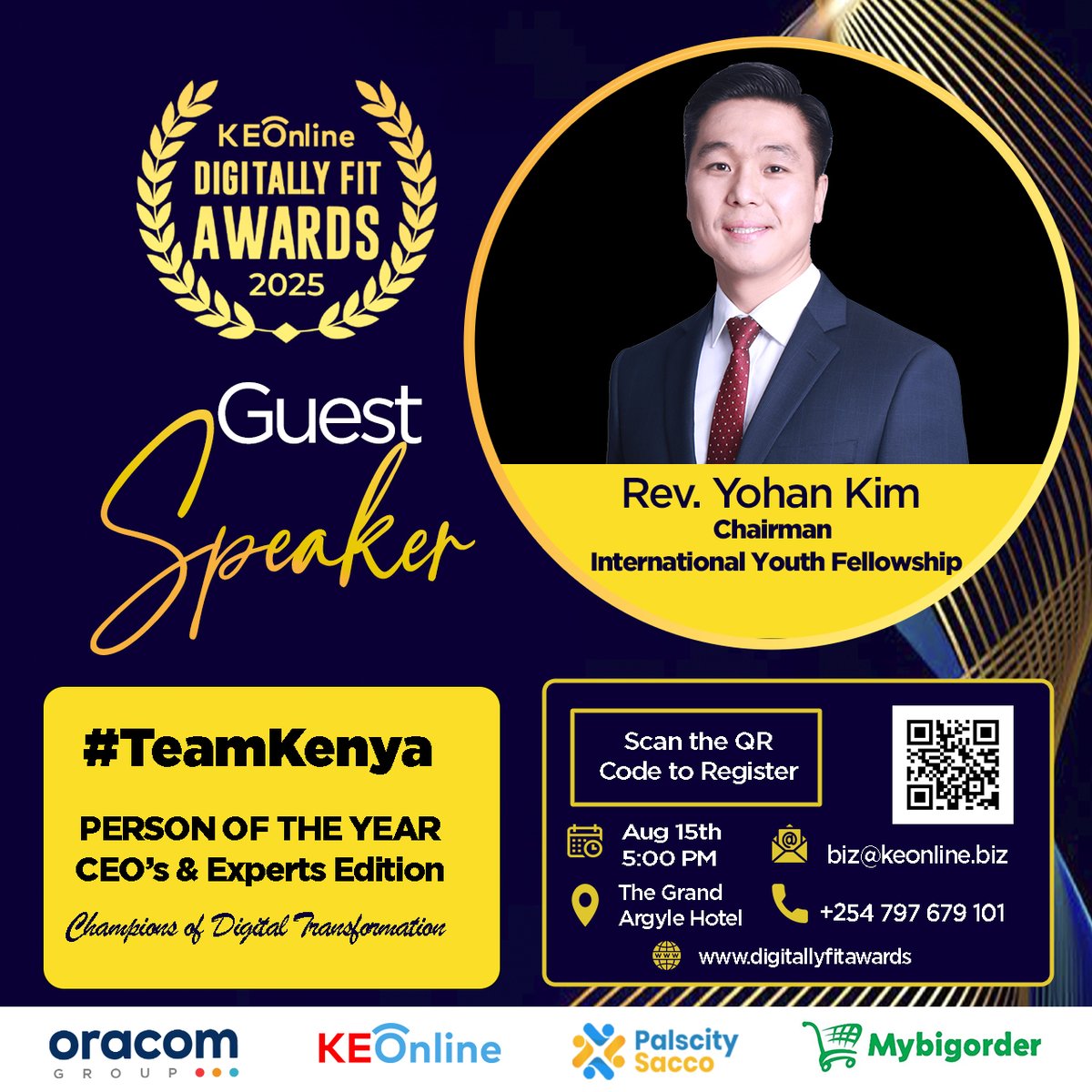 Today’s the Day!
Come ready for inspiring talks from top industry speakers, powerful networking, and digital excellence on display. #DigitallyFitAwards
📍 Argyle Grand Hotel, Nairobi 
Kalonzo Musyoka,Sudi,Lucky Summer 
#Alaska,Gavin Newsom,#TrumpEpsteinFiles
