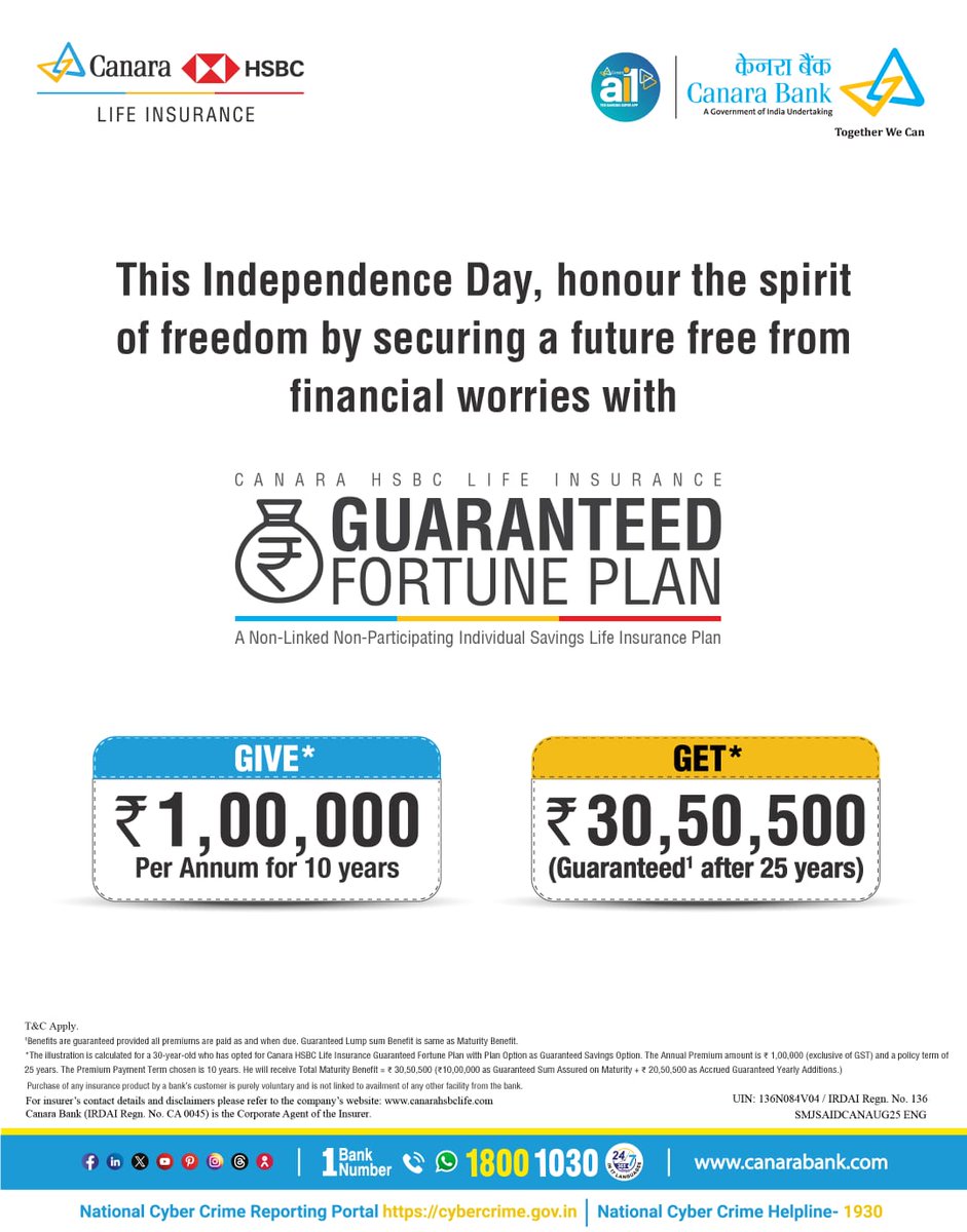 This Independence Day, celebrate not just the spirit of freedom — but the power to secure your family's future.
As our national flag rises high, let your financial goals rise with it.
Take the first step toward a future where your loved ones' dreams are protected, no matter what.