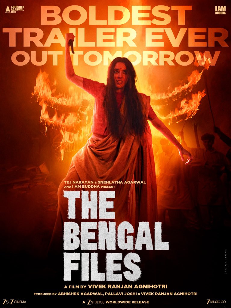 AbhishekOfficl's tweet photo. THE WAIT IS OVER. The boldest trailer of the boldest film The Bengal Files is coming out tomorrow at 12 PM.
#TheRightToLife #TheBengalFiles https://t.co/1hwOdw80tG