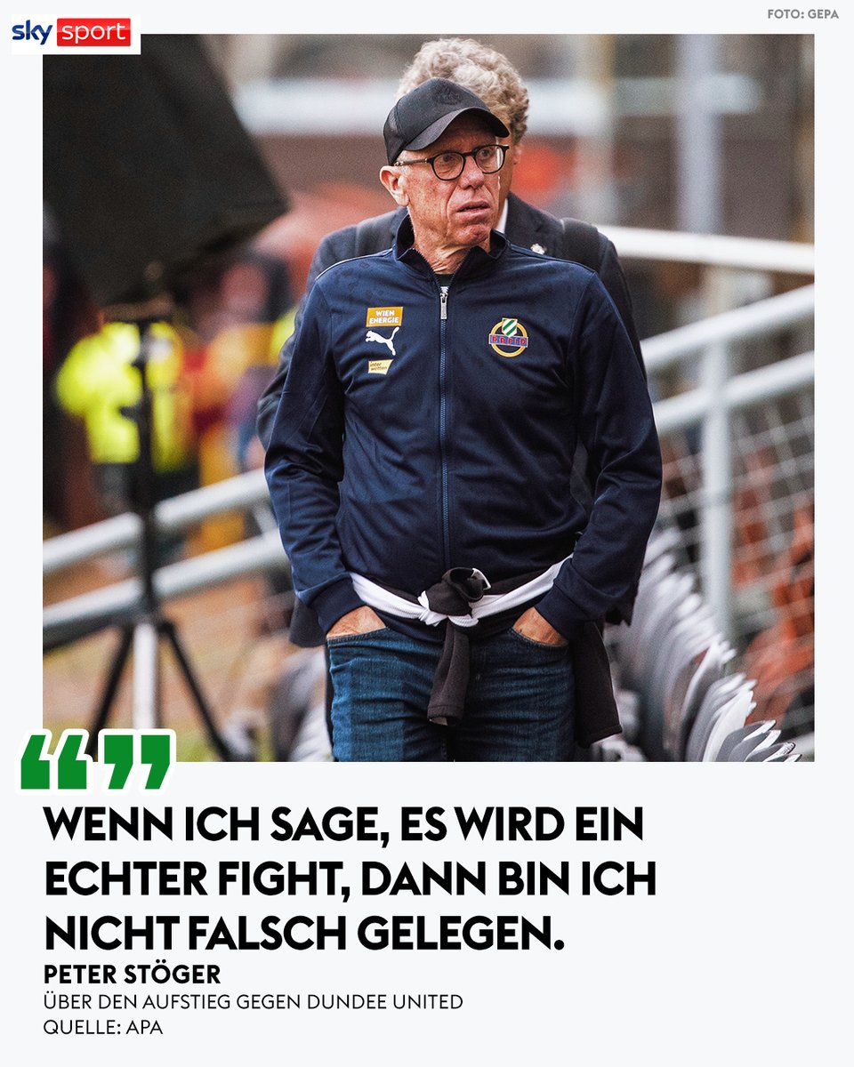 SkySportAustria's tweet image. Der Rapid-Coach hat ein hartes Spiel gegen Dundee erwartet! ⚽ 

Die Stimmen zum Aufstieg der Hütteldorfer 👉 skysportaustria.at/rapid-packt-in…

#SkyECL #Stöger #SKRapid #SkyZitat