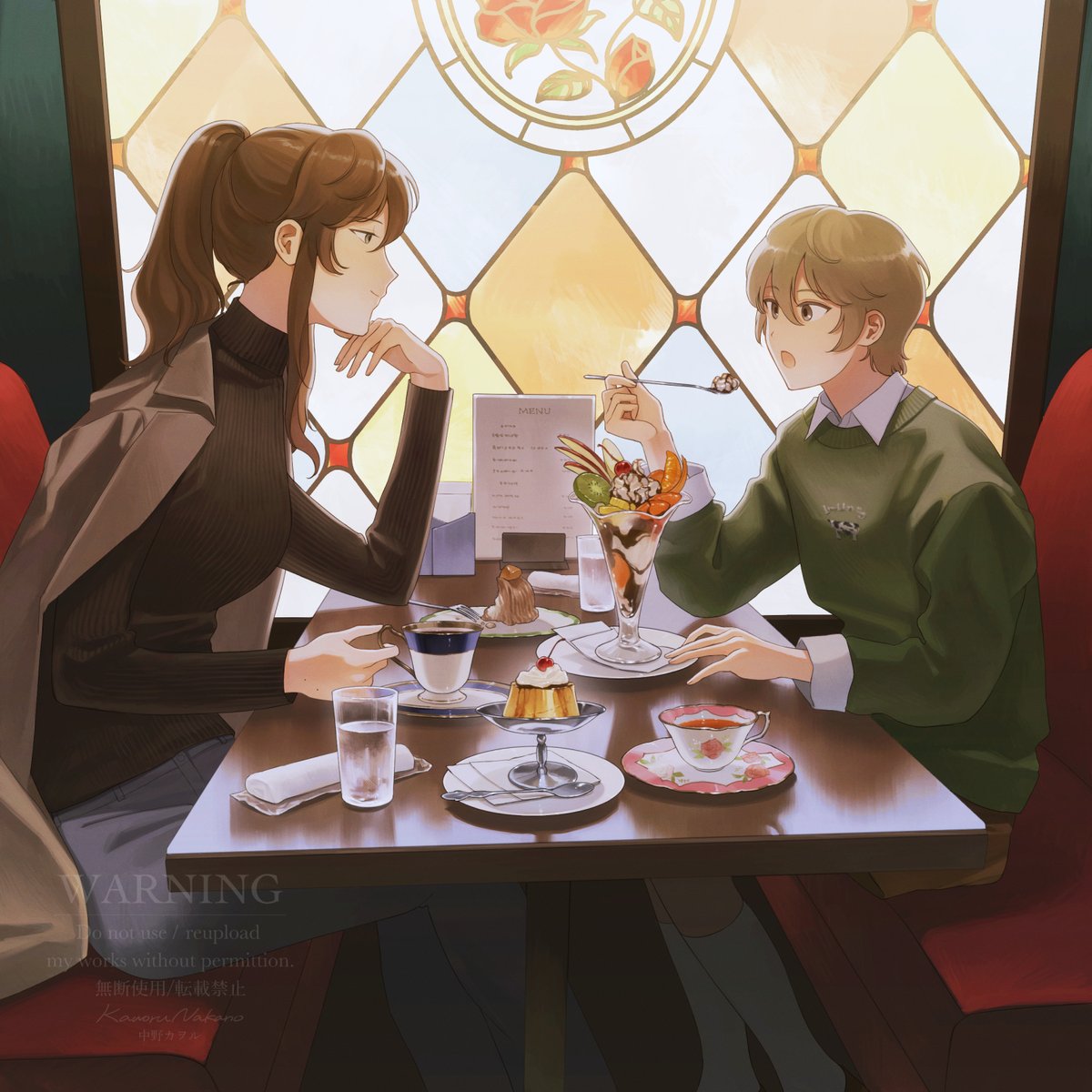 KaworuNakano's tweet image. 最近描いてる絵。